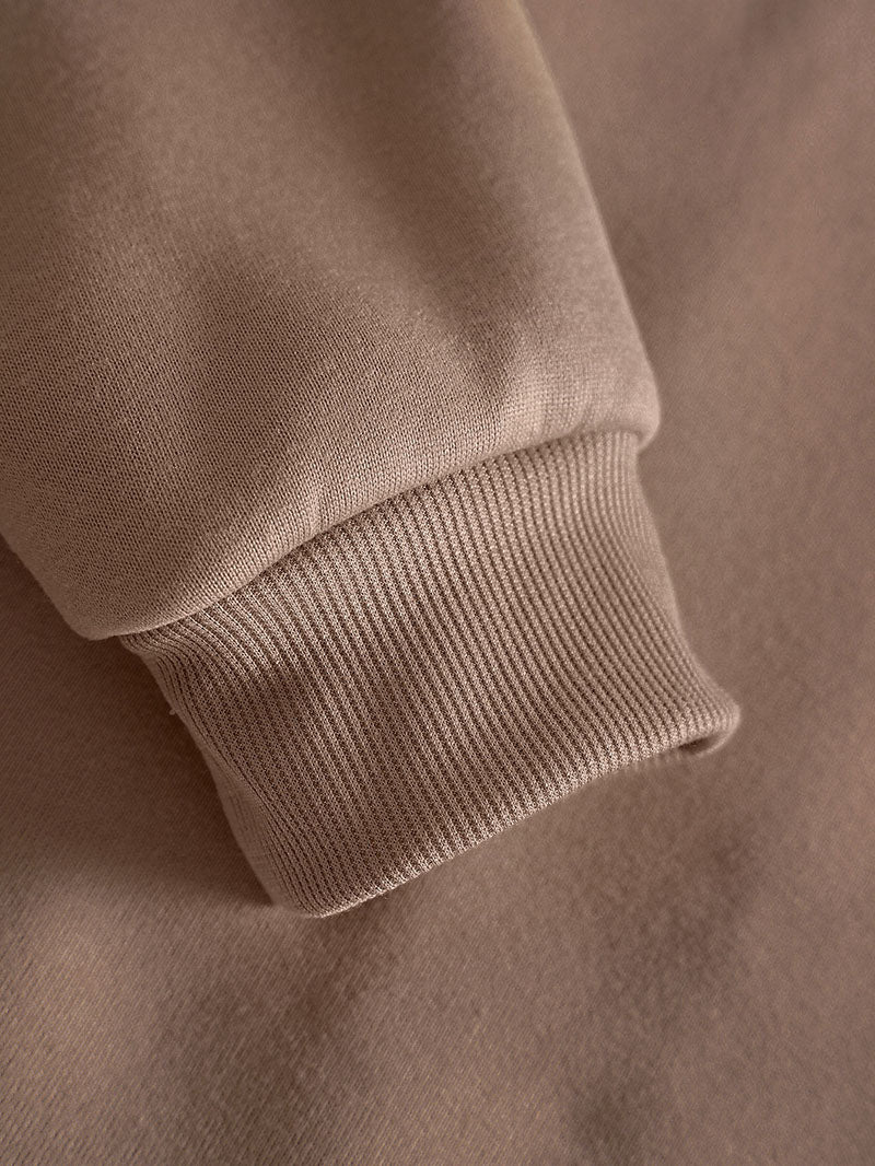 Men's Solid Drawstring Pocket Detail Thermal Lined Sweatshirt