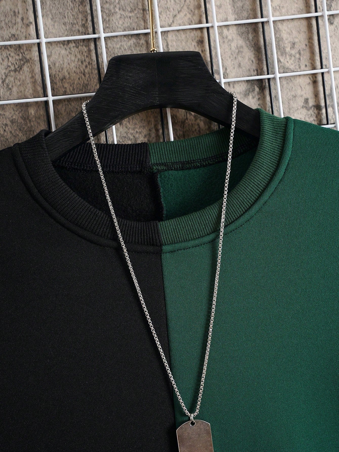 Men's Plus Two Tone Thermal Lined Sweatshirt