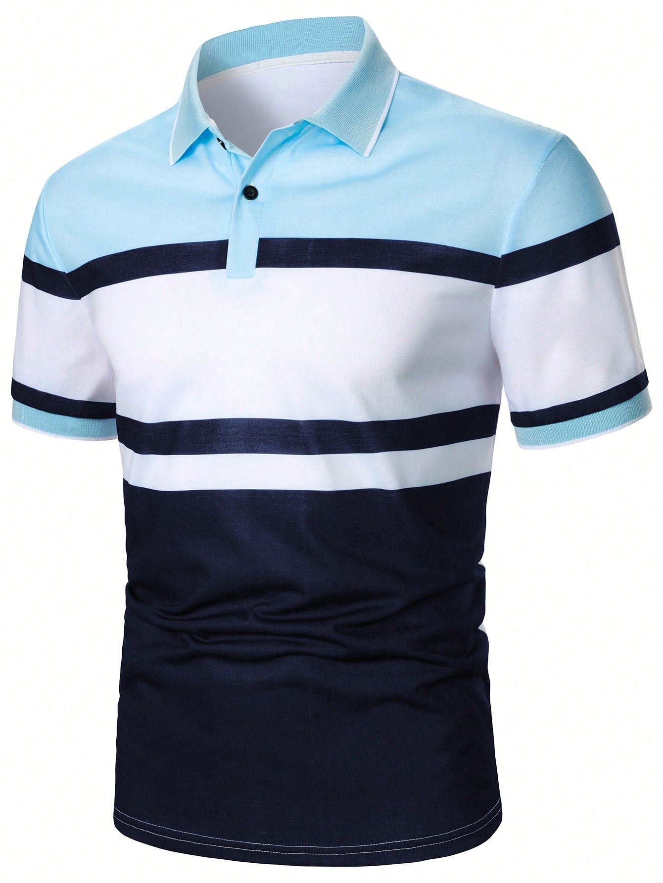 Men's Color Block Polo Shirt