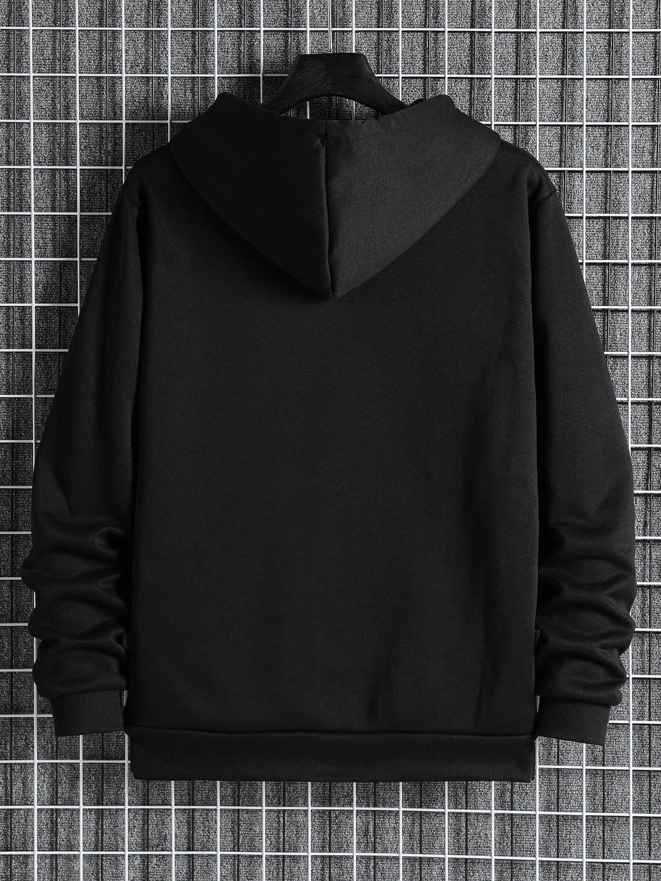 Men's Zip Up Drawstring Slant Pocket Hoodie