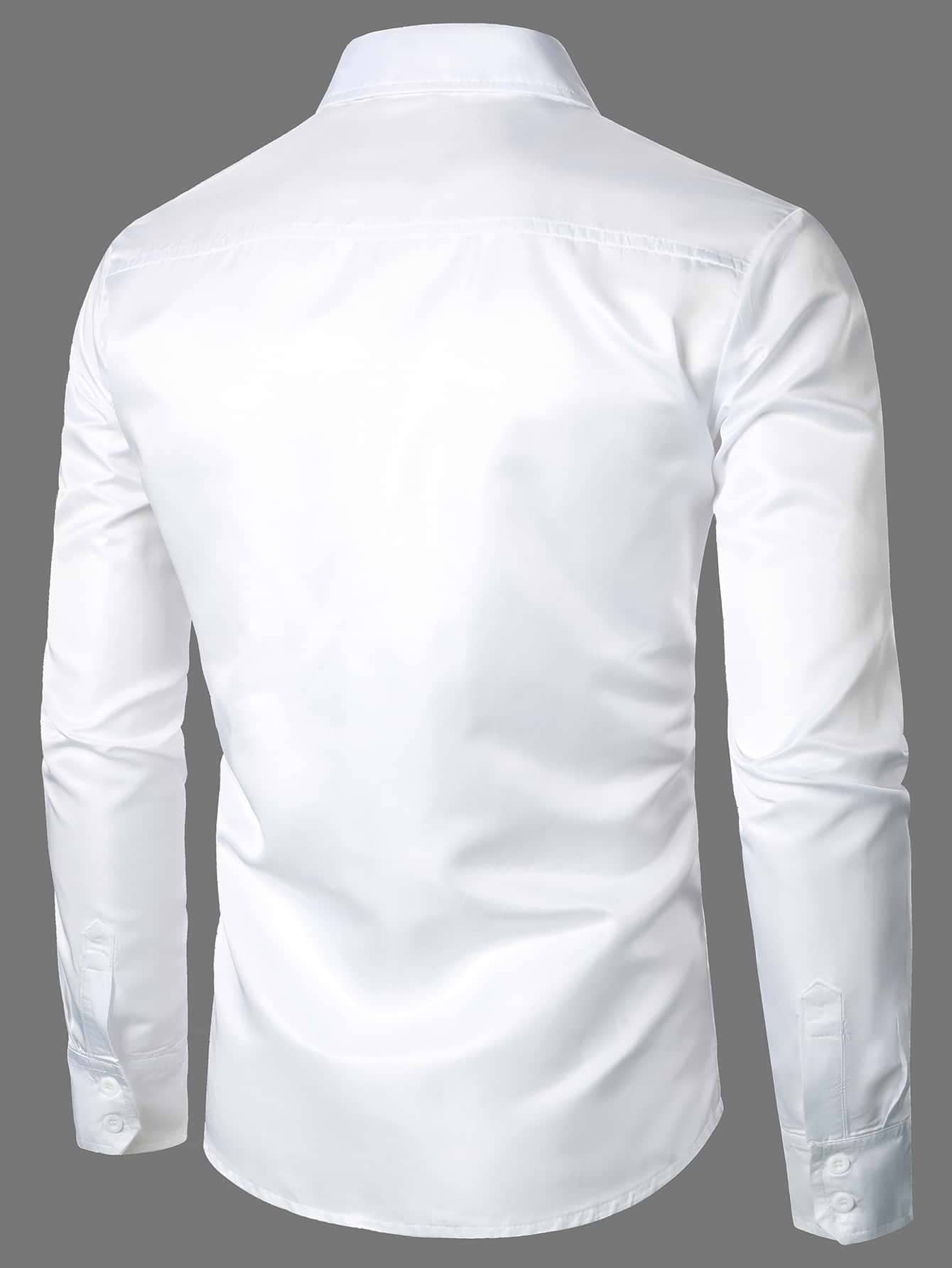 Men's Button Front Solid Shirt