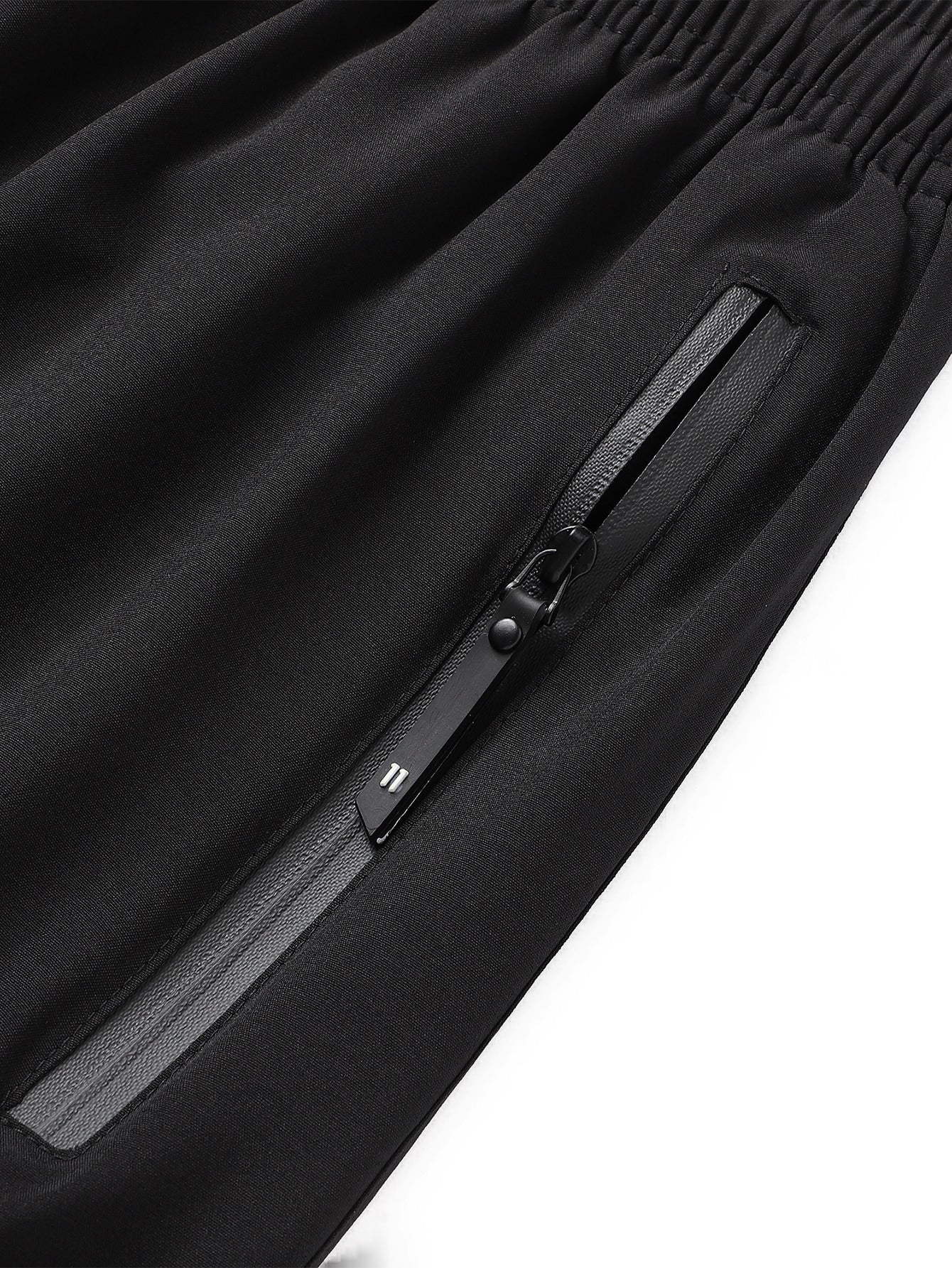 Men's Drawstring Waist Zipper Pocket Shorts