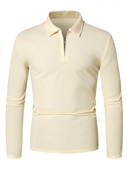 Men's Quarter Zip Polo Shirt