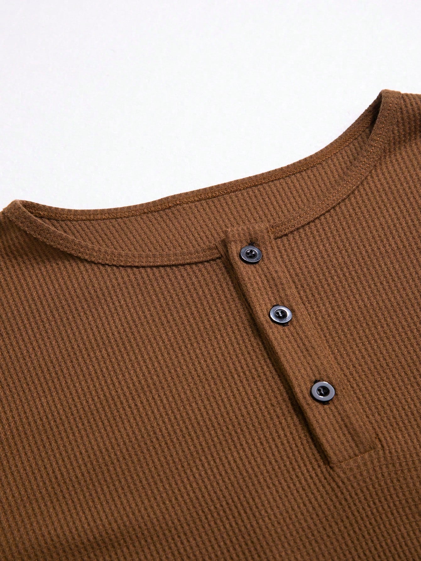 Men's Half Button Waffle Knit Tee