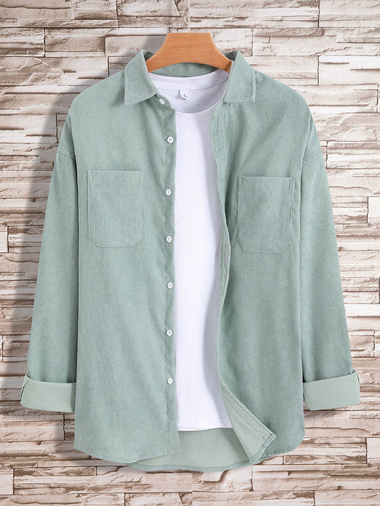 Men's Dual Pocket Button Front Shirt Without Tee