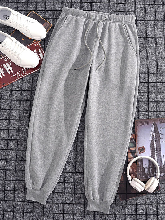 Men's Drawstring Waist Thermal Lined Sweatpants