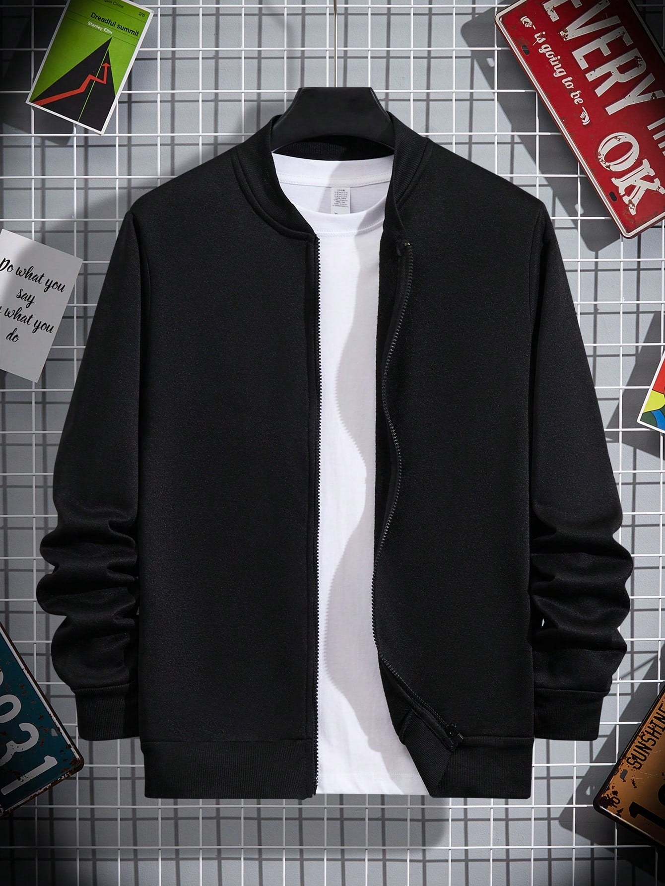 Men's Zip Up Sweatshirt Without Tee