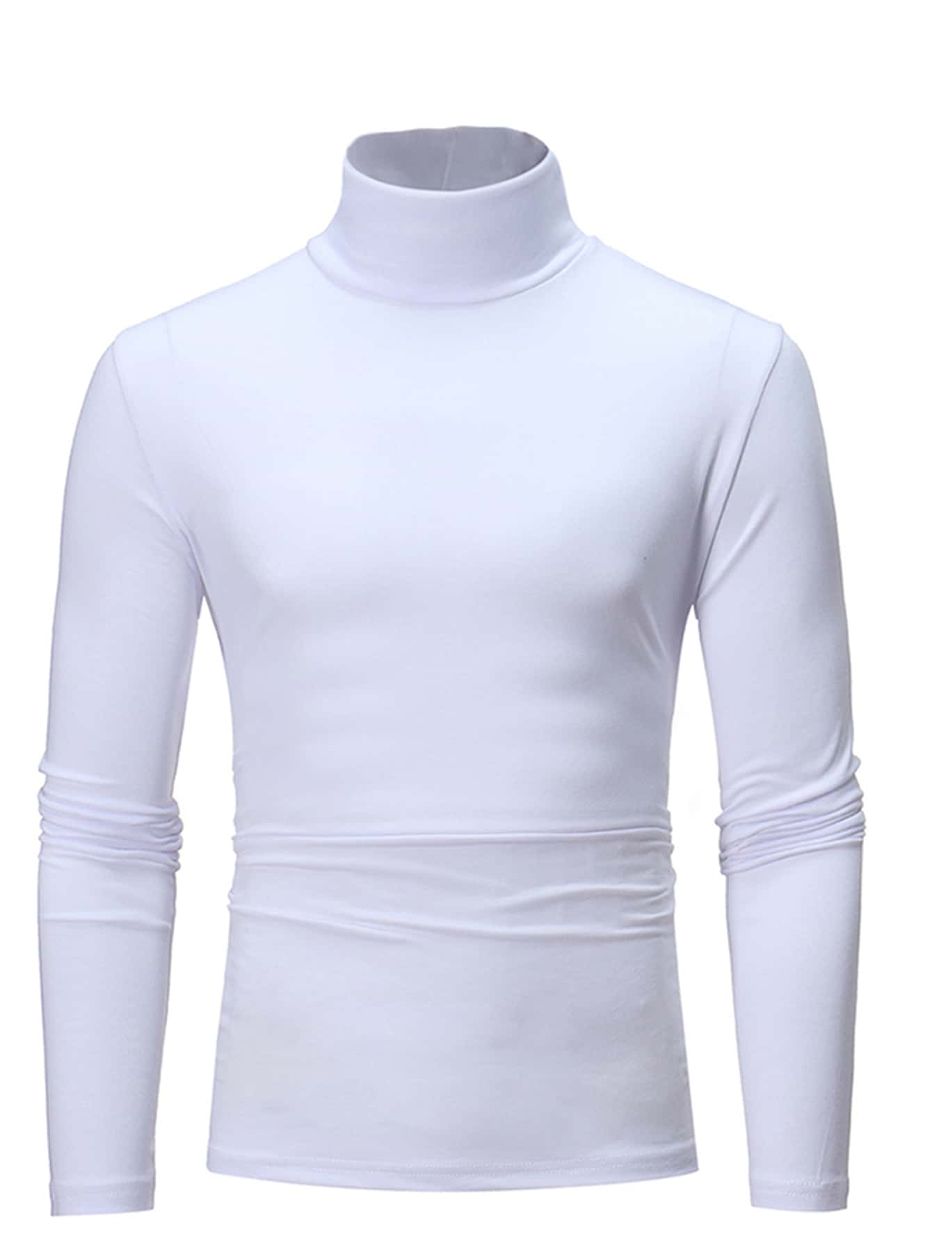 Men's Mock Neck Solid Tee
