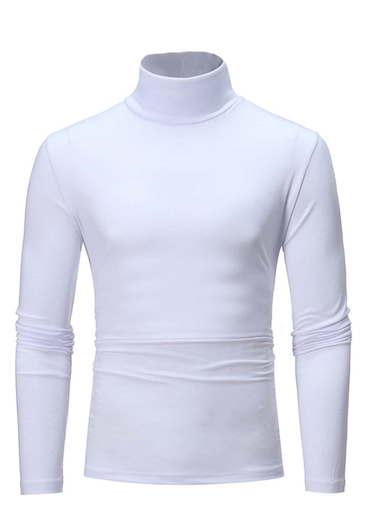 Men's Mock Neck Solid Tee