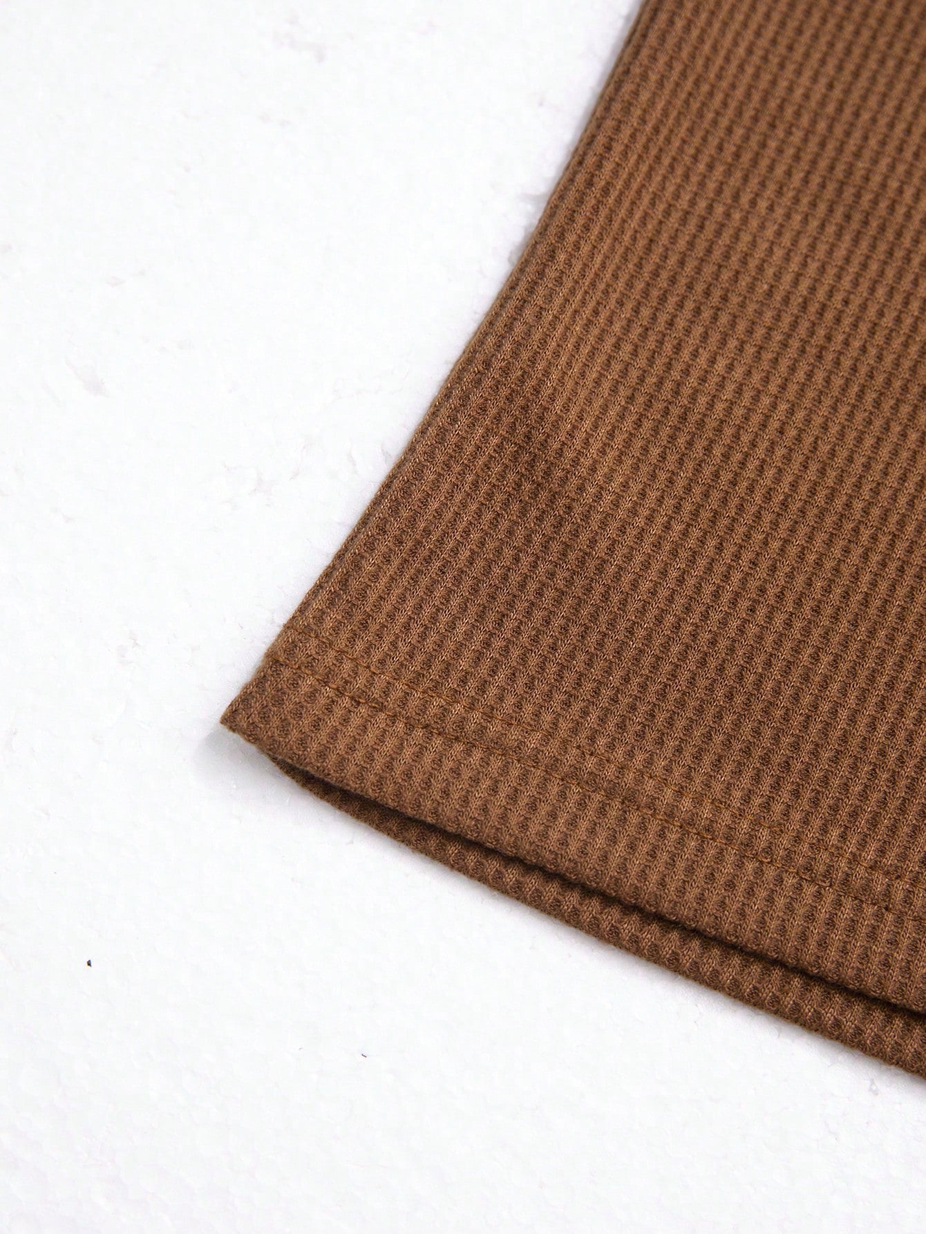 Men's Half Button Waffle Knit Tee