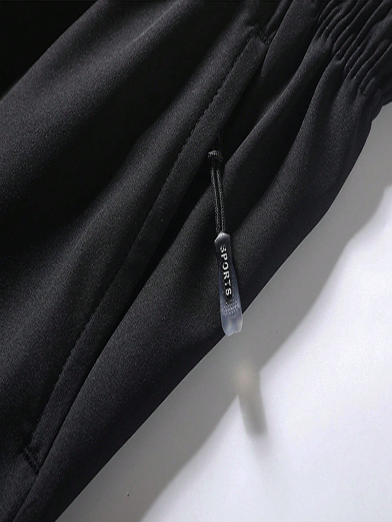 Men's Drawstring Waist Zipper Pocket Shorts