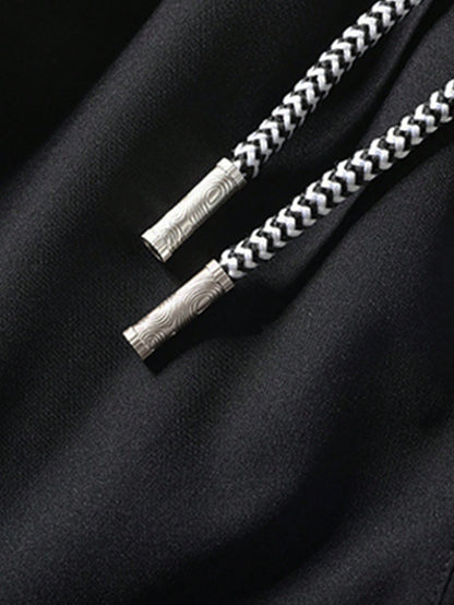 Men's Drawstring Waist Zipper Pocket Shorts