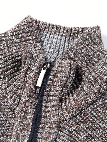 Men's Zip Up Thermal Cardigan