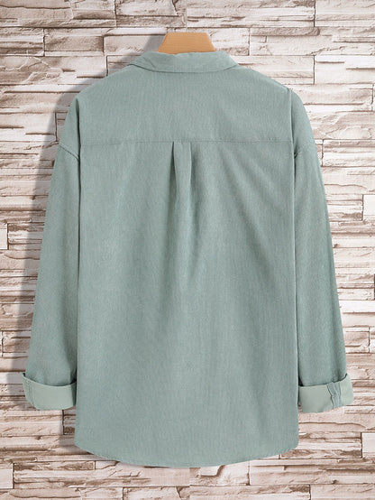 Men's Dual Pocket Button Front Shirt Without Tee