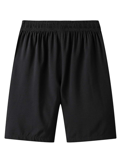 Men's Drawstring Waist Zipper Pocket Shorts