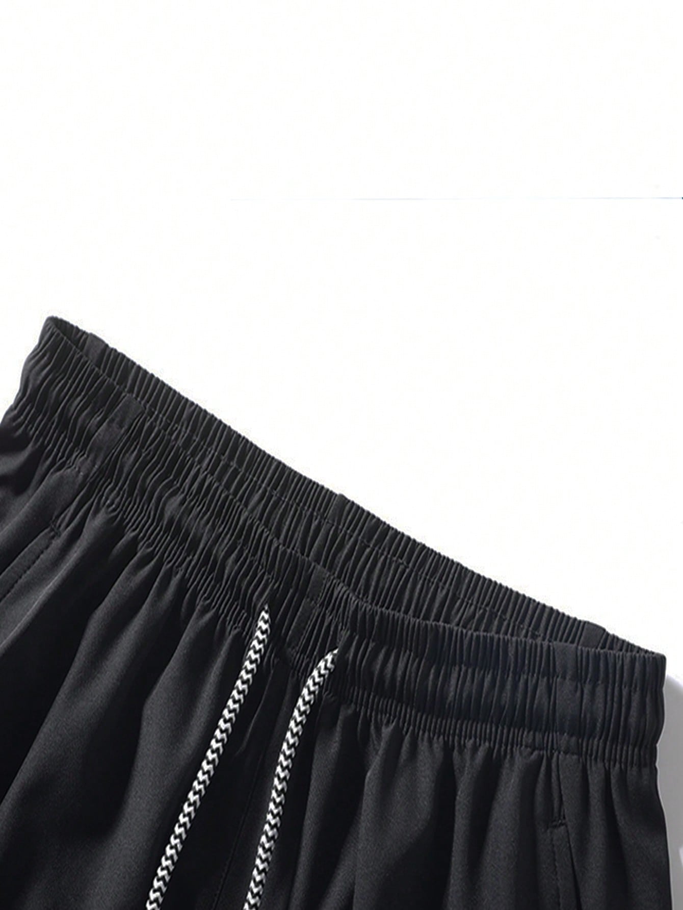 Men's Drawstring Waist Zipper Pocket Shorts