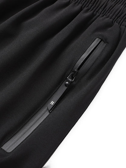 Men's Drawstring Waist Zipper Pocket Shorts