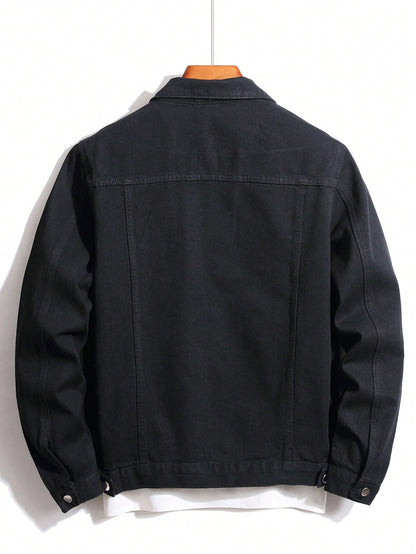 Men's Flap Pocket Denim Jacket Without Tee