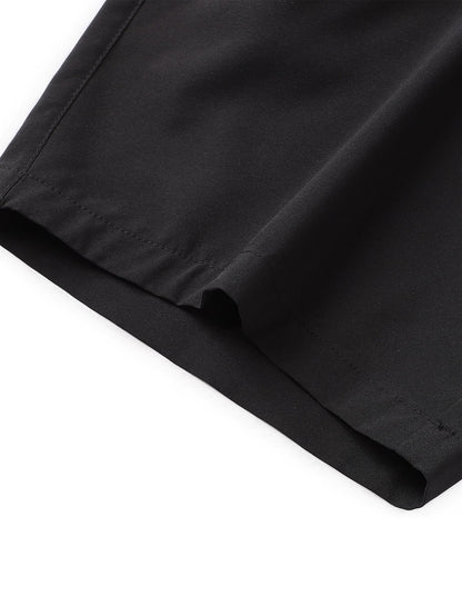 Men's Drawstring Waist Zipper Pocket Shorts