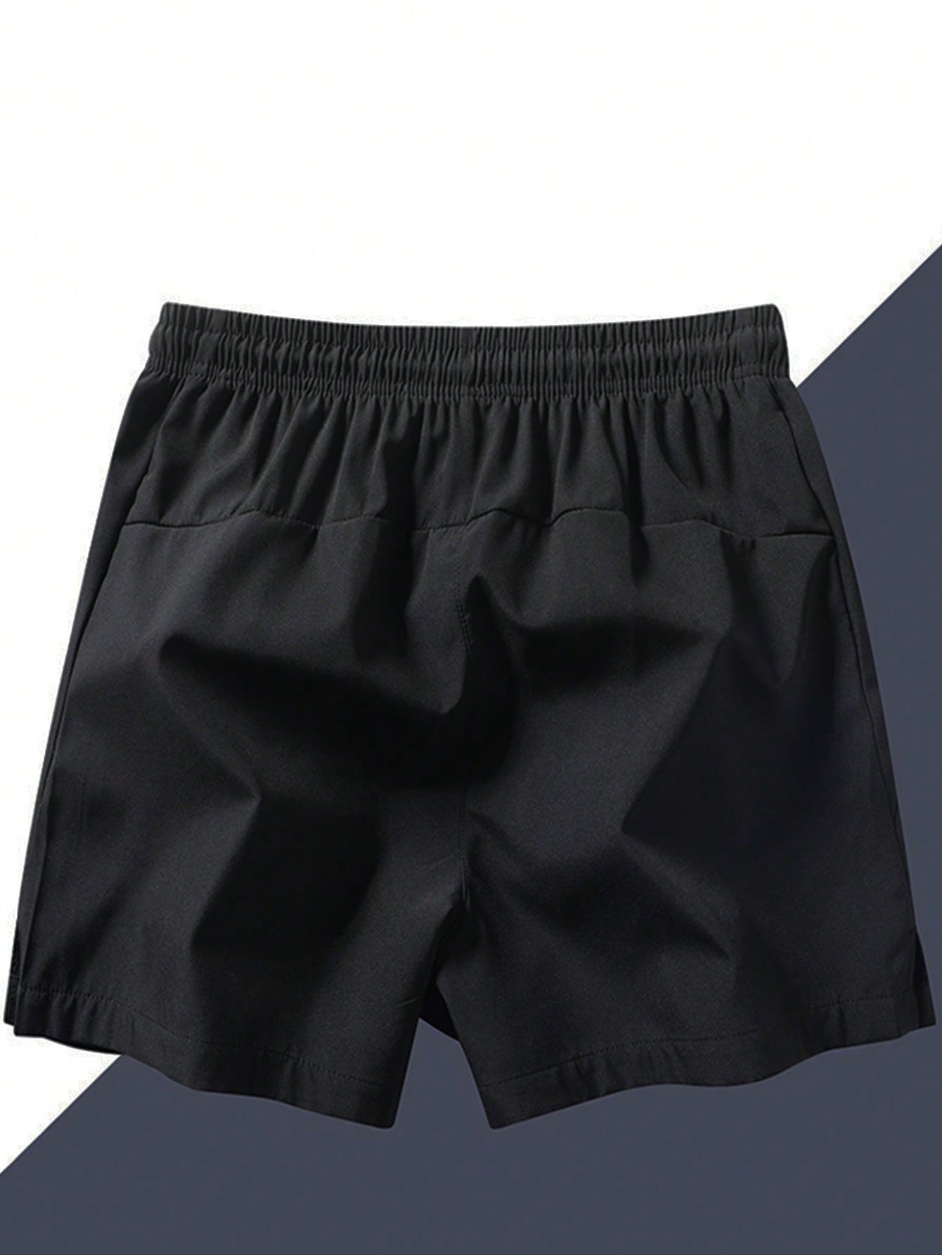 Men's Drawstring Waist Zipper Pocket Shorts