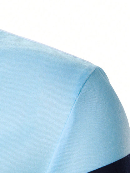 Men's Color Block Polo Shirt